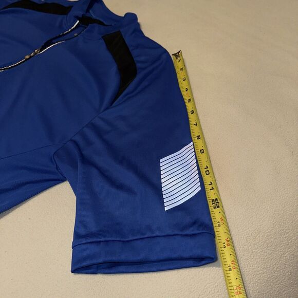 Aerotech Cyclewear Men’s Size 2XLT Cycling Shirt Blue Water Bottle Pockets - Picture 9 of 16